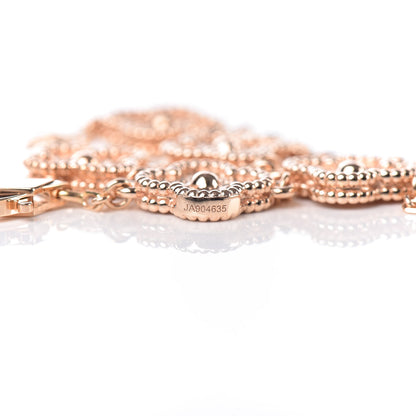 Van Cleef & Arpels 18K Rose Gold 6 Motifs Sweet Alhambra Bracelet 6 of 7