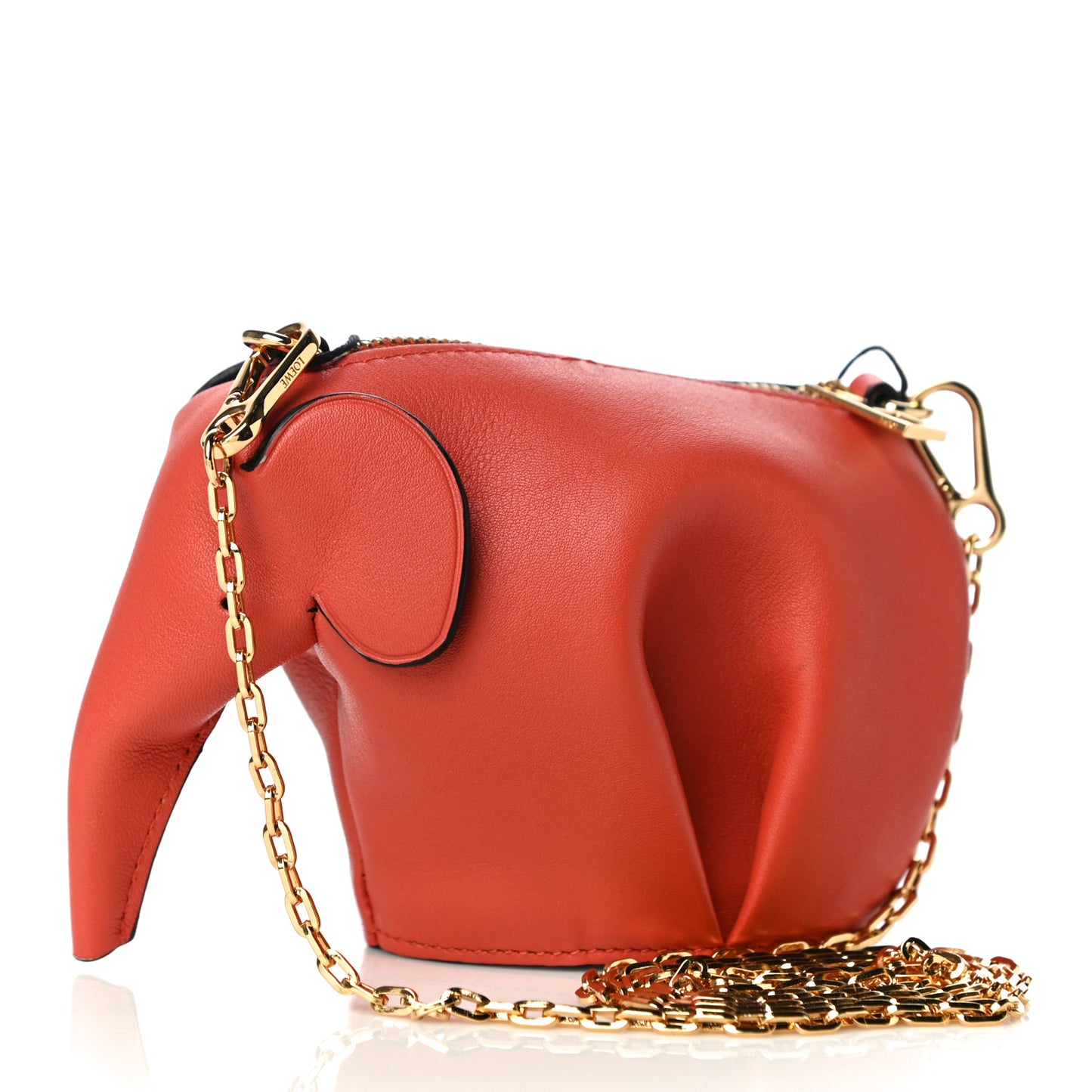 Calfskin Elephant Pouch Vermillion
