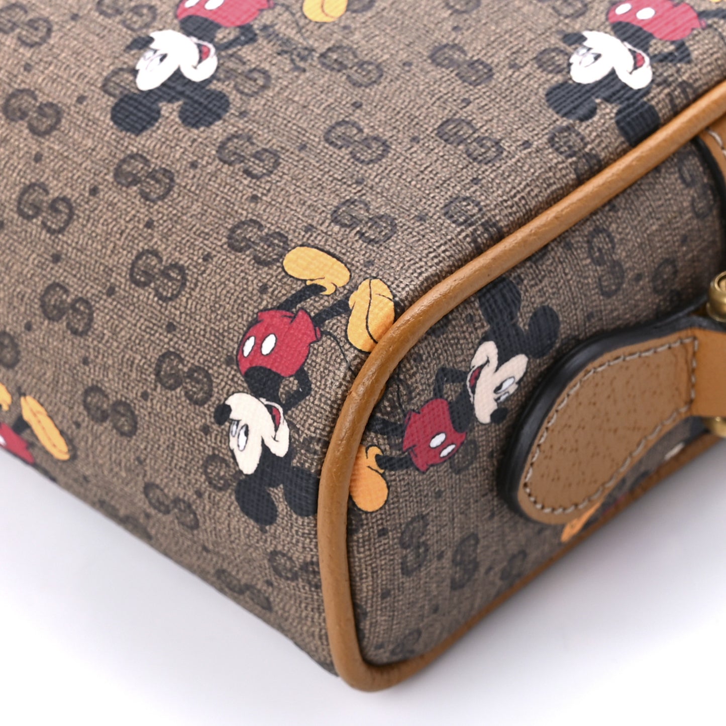 X DISNEY Mini Vintage GG Supreme Monogram Mickey Mouse Shoulder Bag Beige Vintage Sun Oil