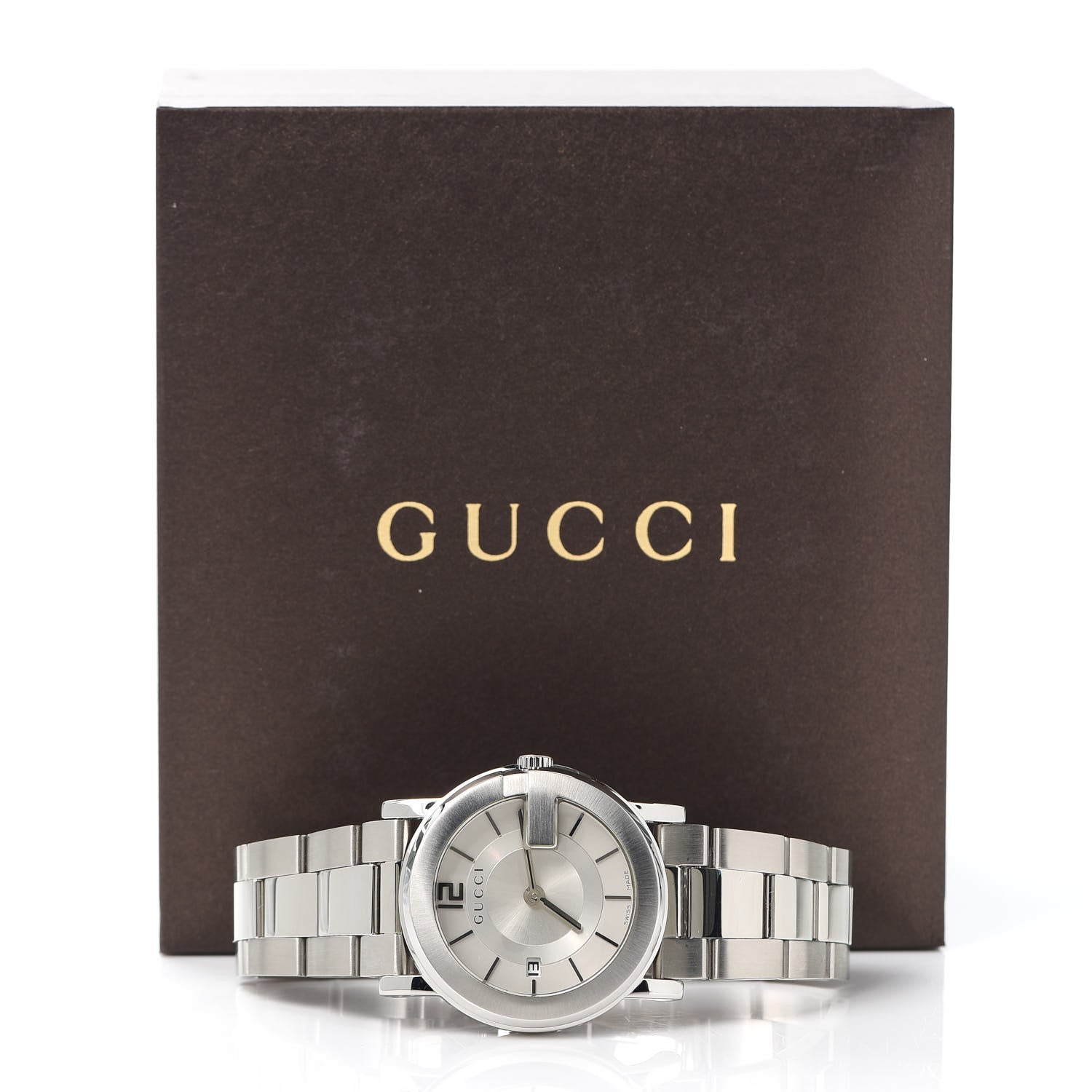 Gucci Stainless Steel 36mm G-Round Quartz Watch White 6 of 6