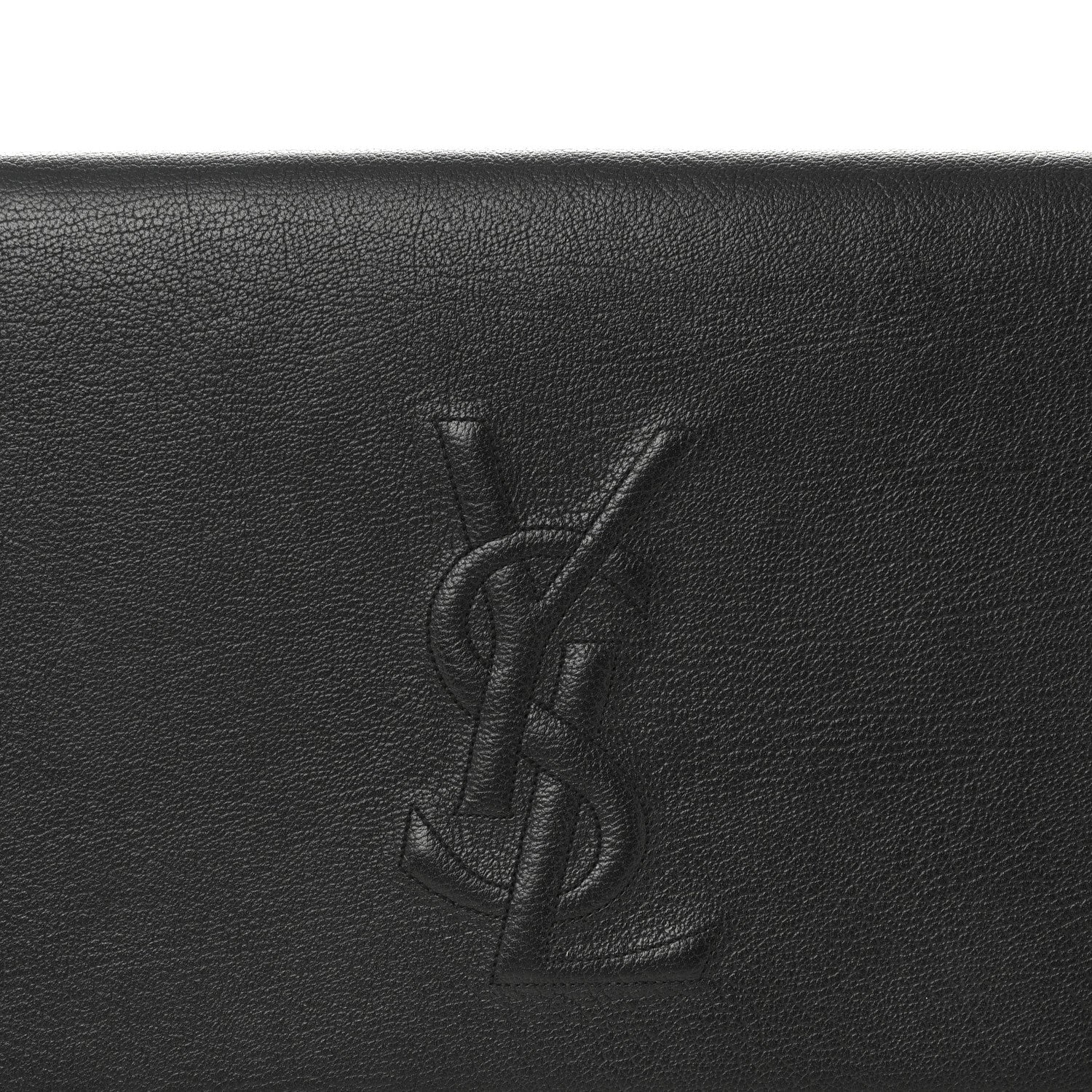 Saint Laurent Calfskin Monogram Large Belle De Jour Clutch Black 8 of 11