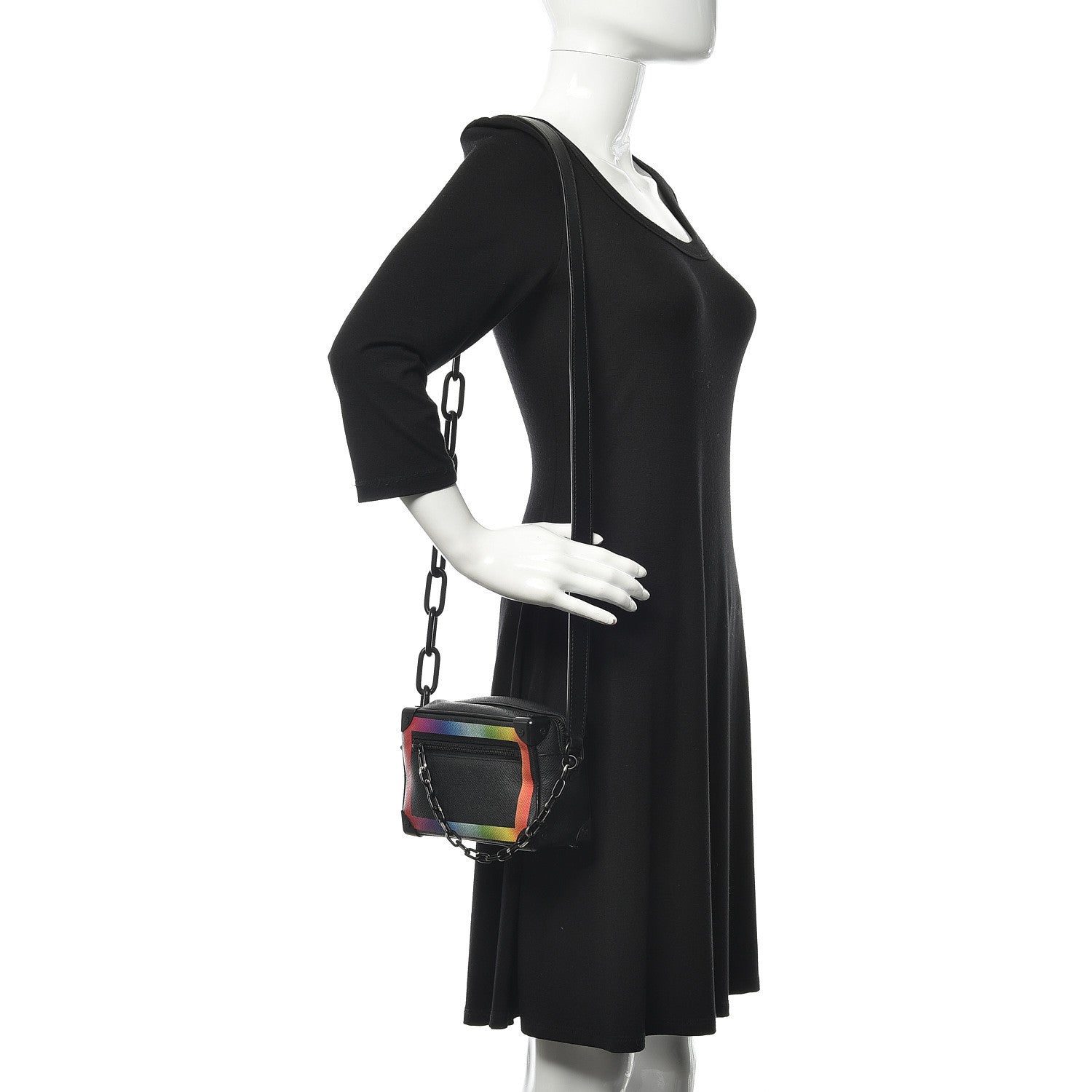 Louis Vuitton Taiga Rainbow Mini Soft Trunk Black 2 of 11