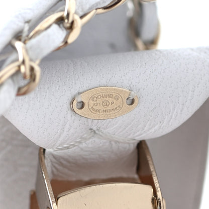 Chanel Lambskin Bow Chain CC Hair Clip White 4 of 4