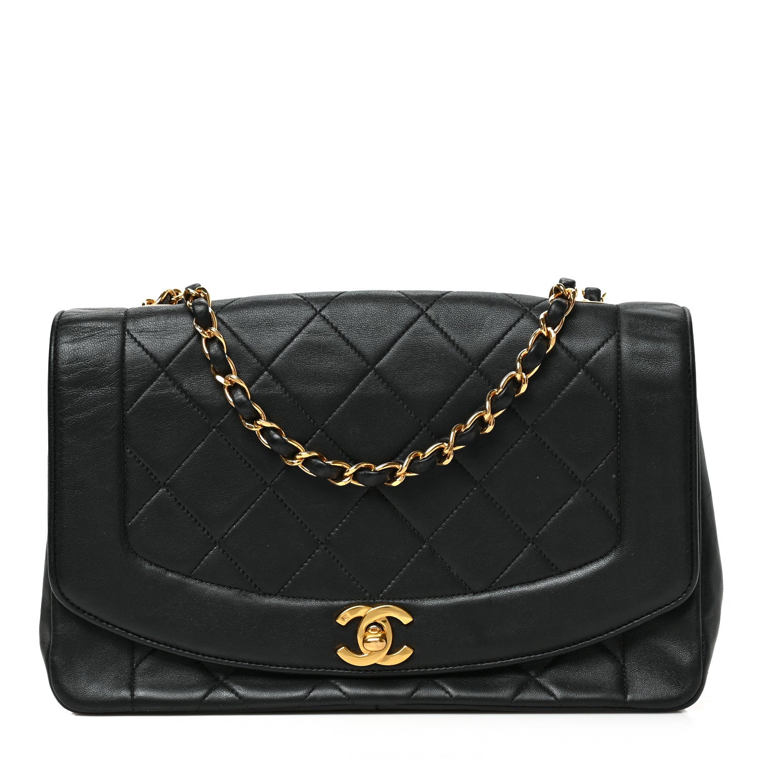 Chanel Lambskin Quilted Medium Single Flap Black 1 of 10