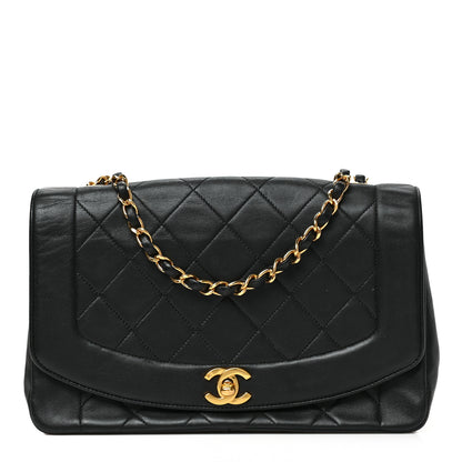 Chanel Lambskin Quilted Medium Single Flap Black 1 of 10