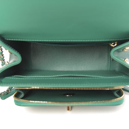 Chanel Caviar Quilted Mini Business Affinity Flap Green 5 of 12