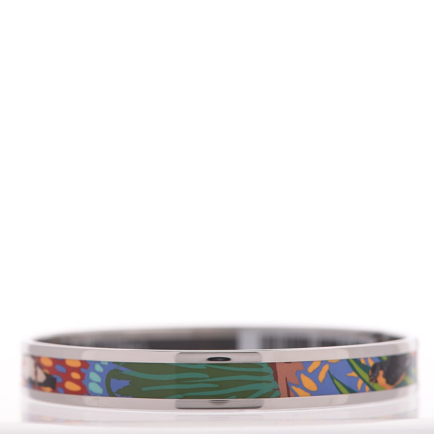 Enamel Printed Narrow Jungle Of Eden Bracelet 65 Pierres et Cactus