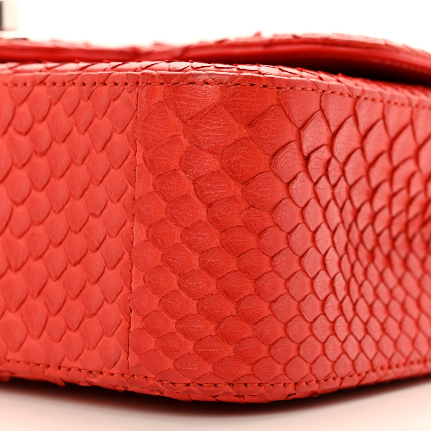 Chanel Snakeskin Mini Rectangular Flap Red 10 of 10