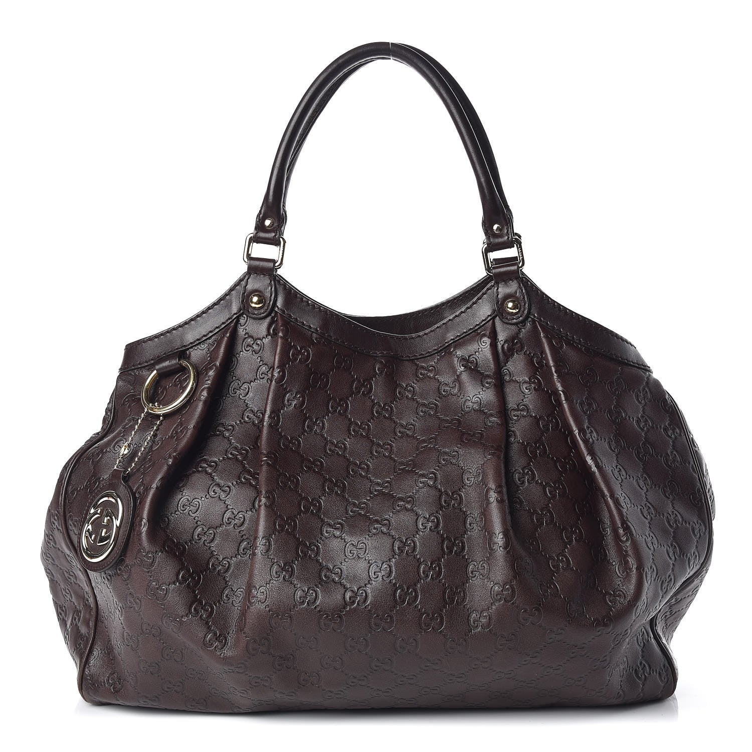 Gucci Guccissima Signature Large Sukey Tote Chocolate 1 of 11