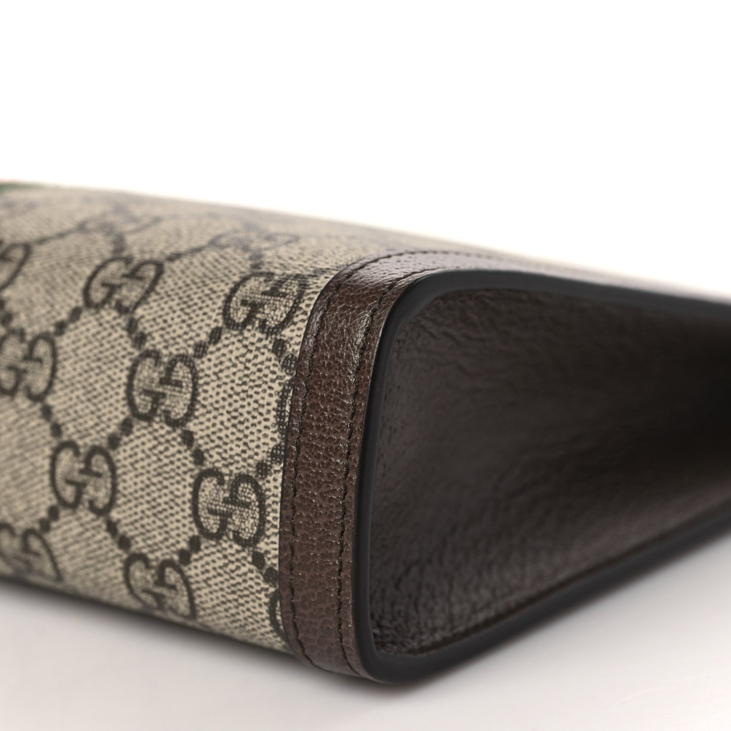 GG Supreme Monogram Web Ophidia Pouch Brown