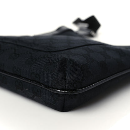 Gucci Monogram Flat Messenger Bag Black 10 of 11