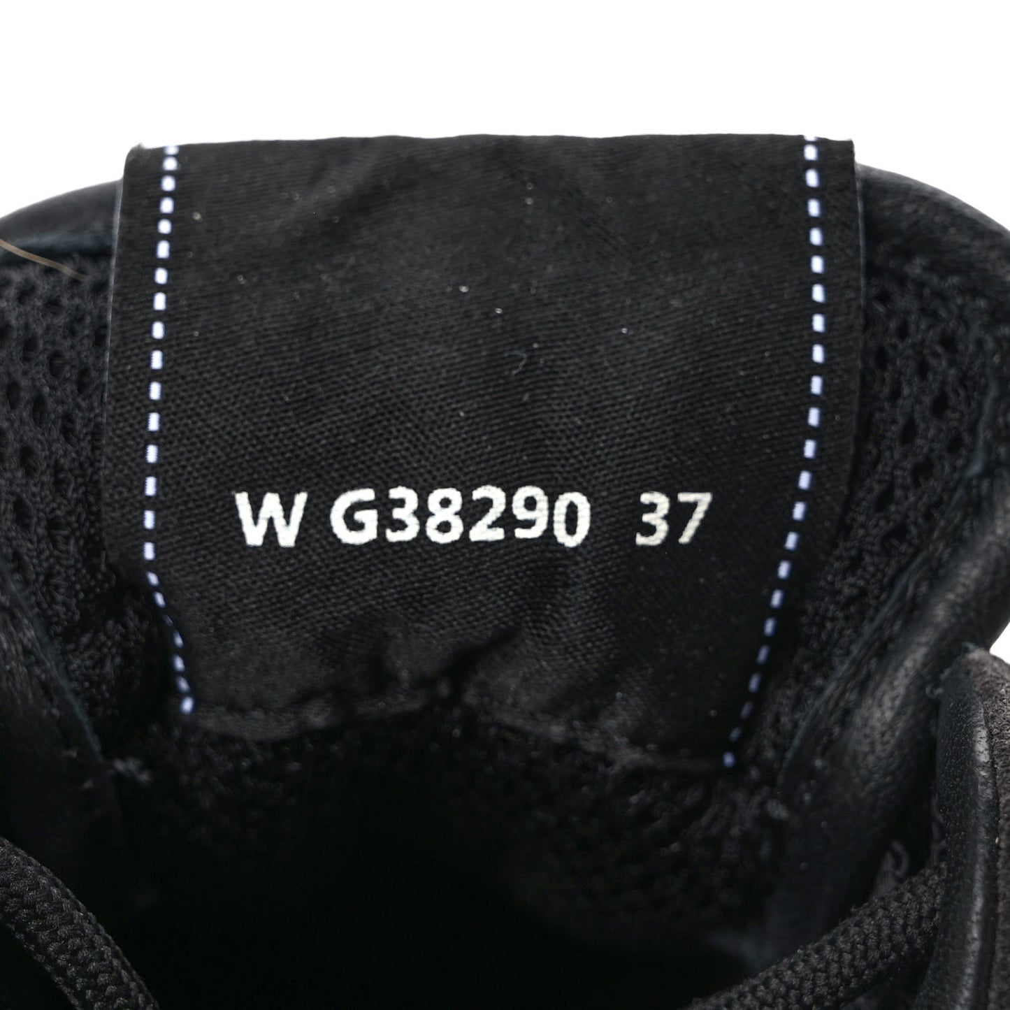 Mesh Suede Calfskin Quilted Sneakers 37 Black Dark Grey