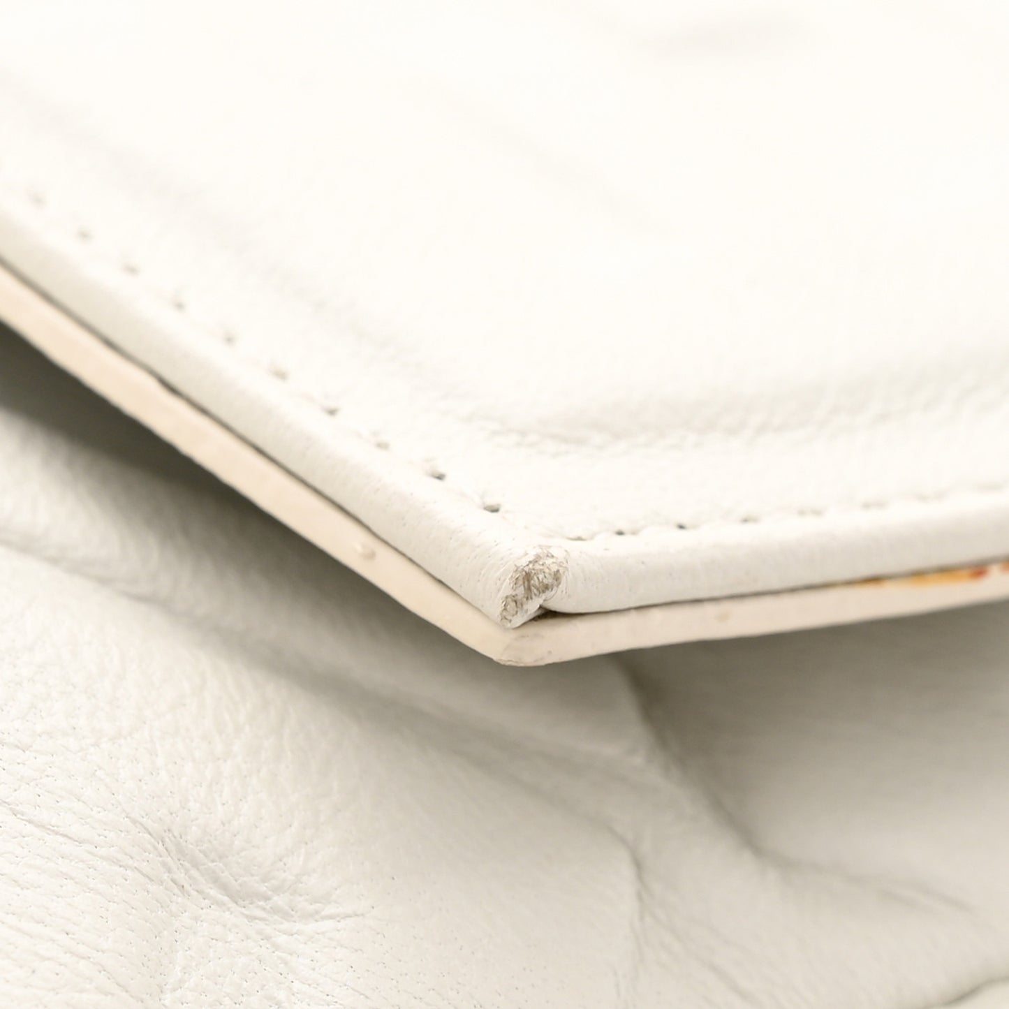 Nappa FF 1974 Embossed Baguette White