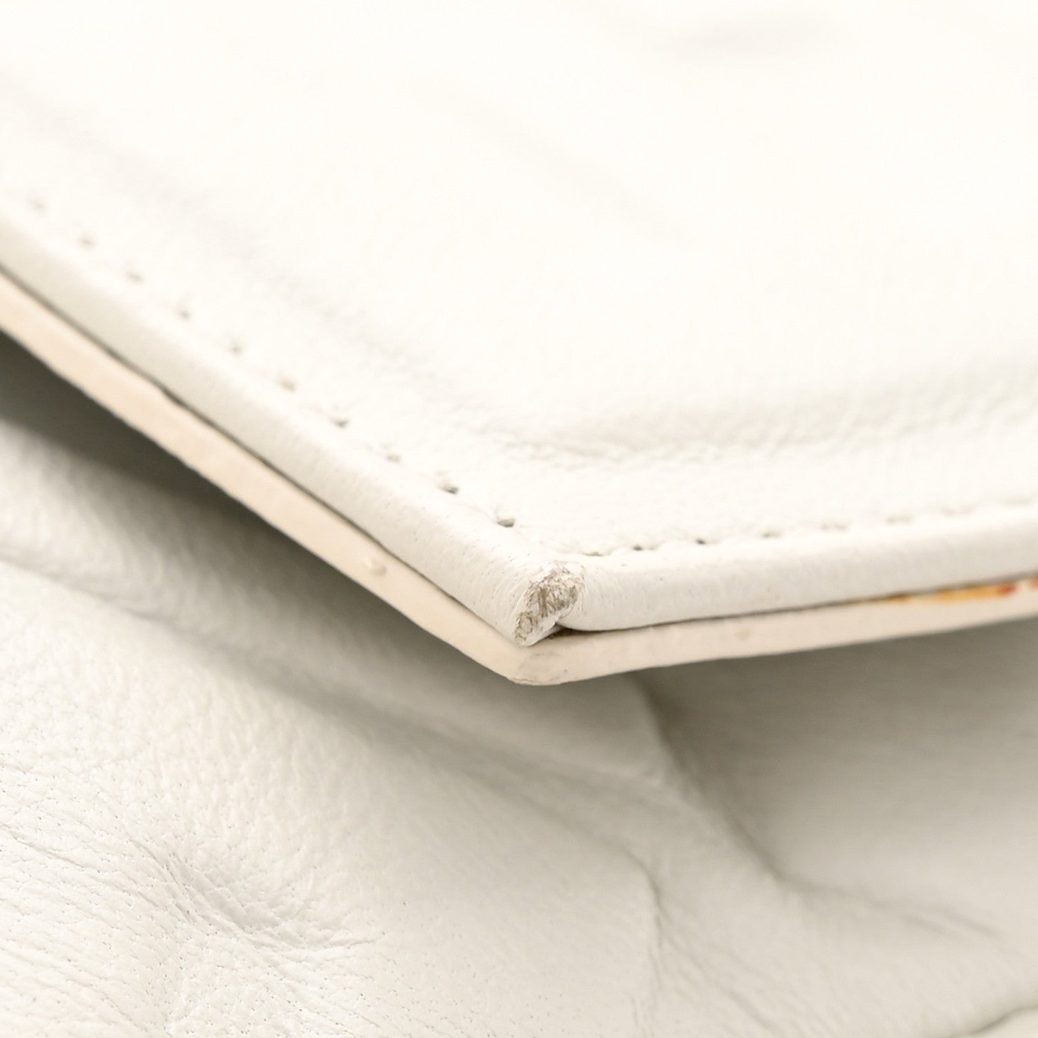 Fendi Nappa FF 1974 Embossed Baguette White 12 of 13