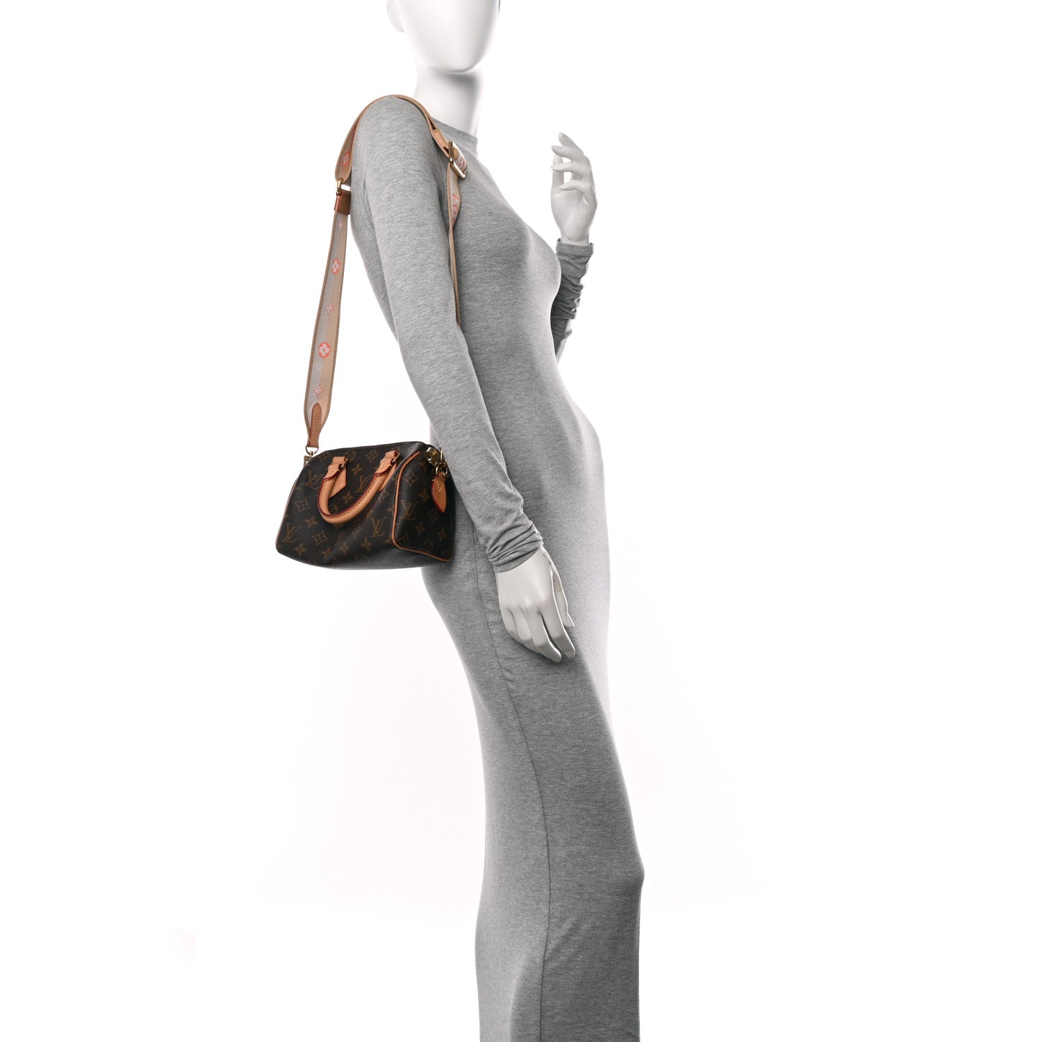 Louis Vuitton Monogram Speedy Bandouliere 20 Pink Orange 2 of 14