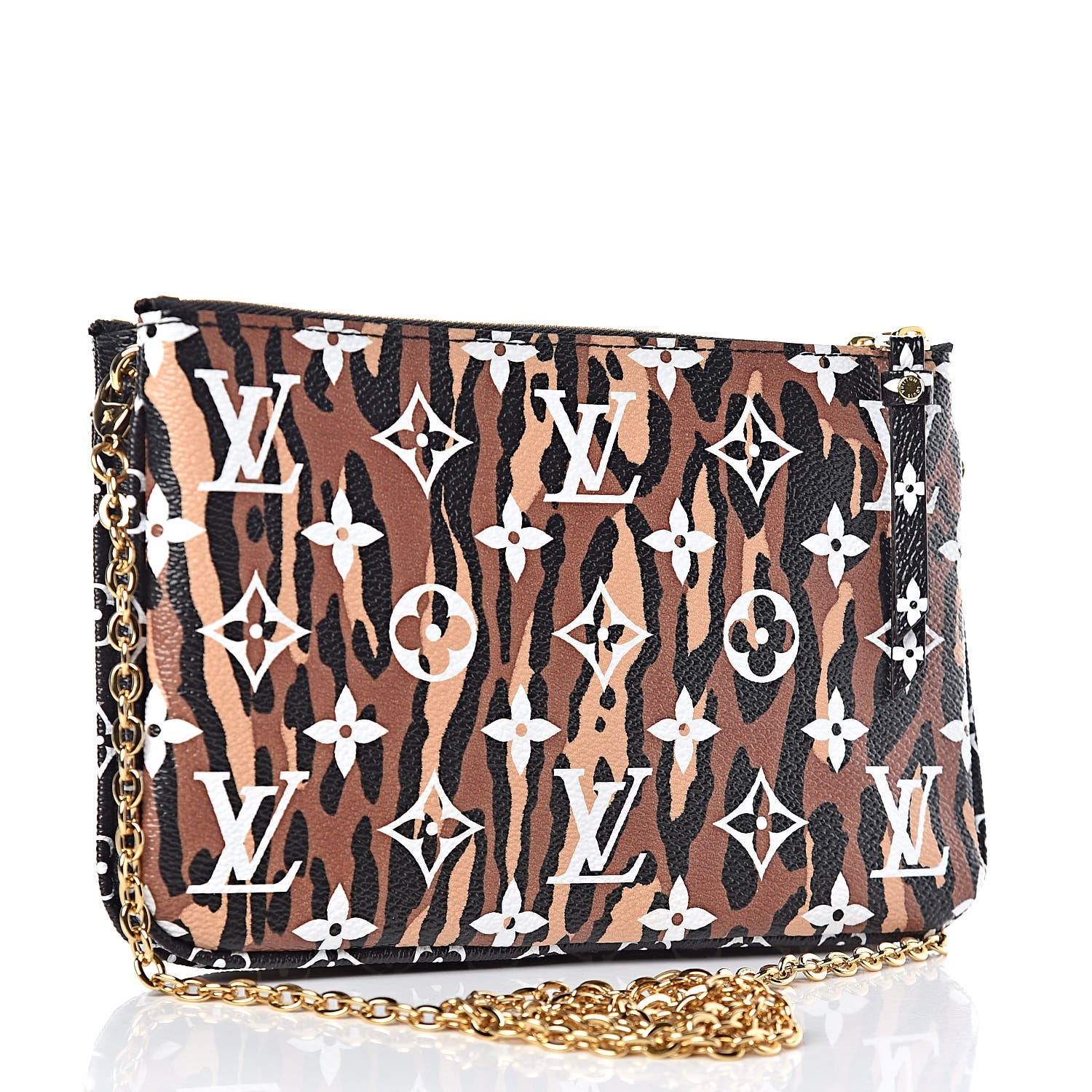 Louis Vuitton Monogram Giant Jungle Pochette Double Zip Black 3 of 9