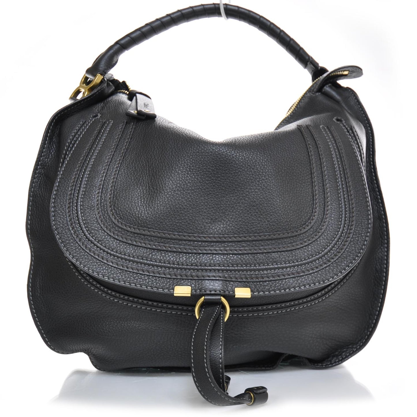 Leather Marcie Hobo Black