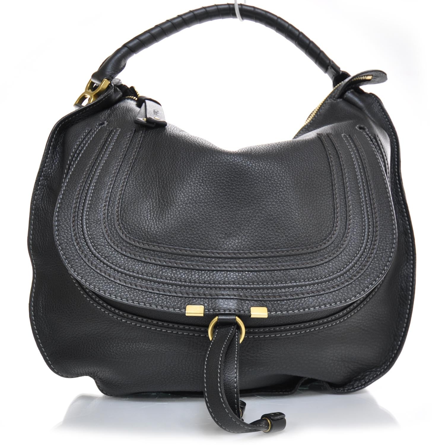 Chloe Leather Marcie Hobo Black 1 of 10