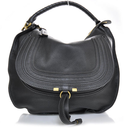 Chloe Leather Marcie Hobo Black 1 of 10