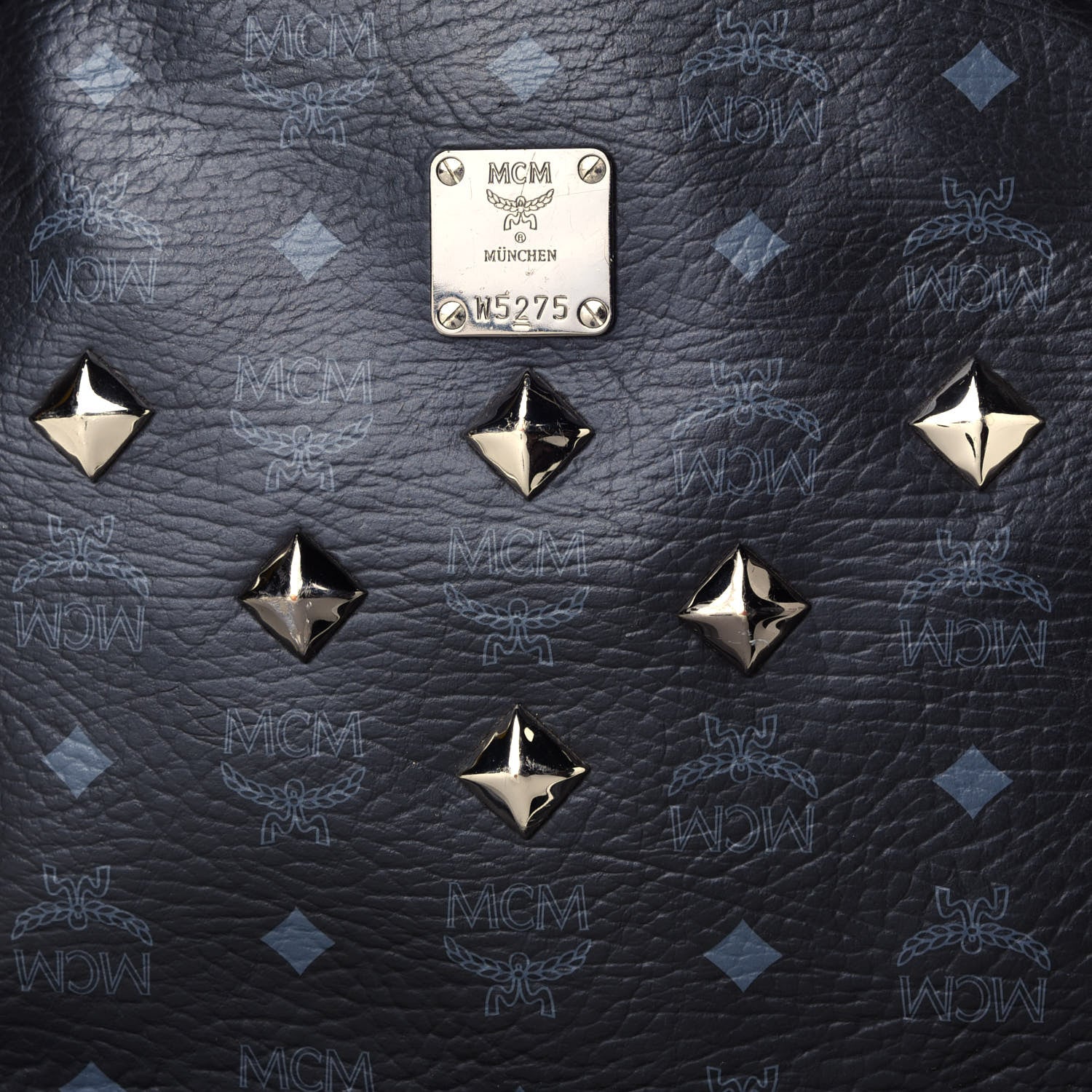 MCM Visetos Medium Sprinkle Stud Stark Backpack Black 6 of 11