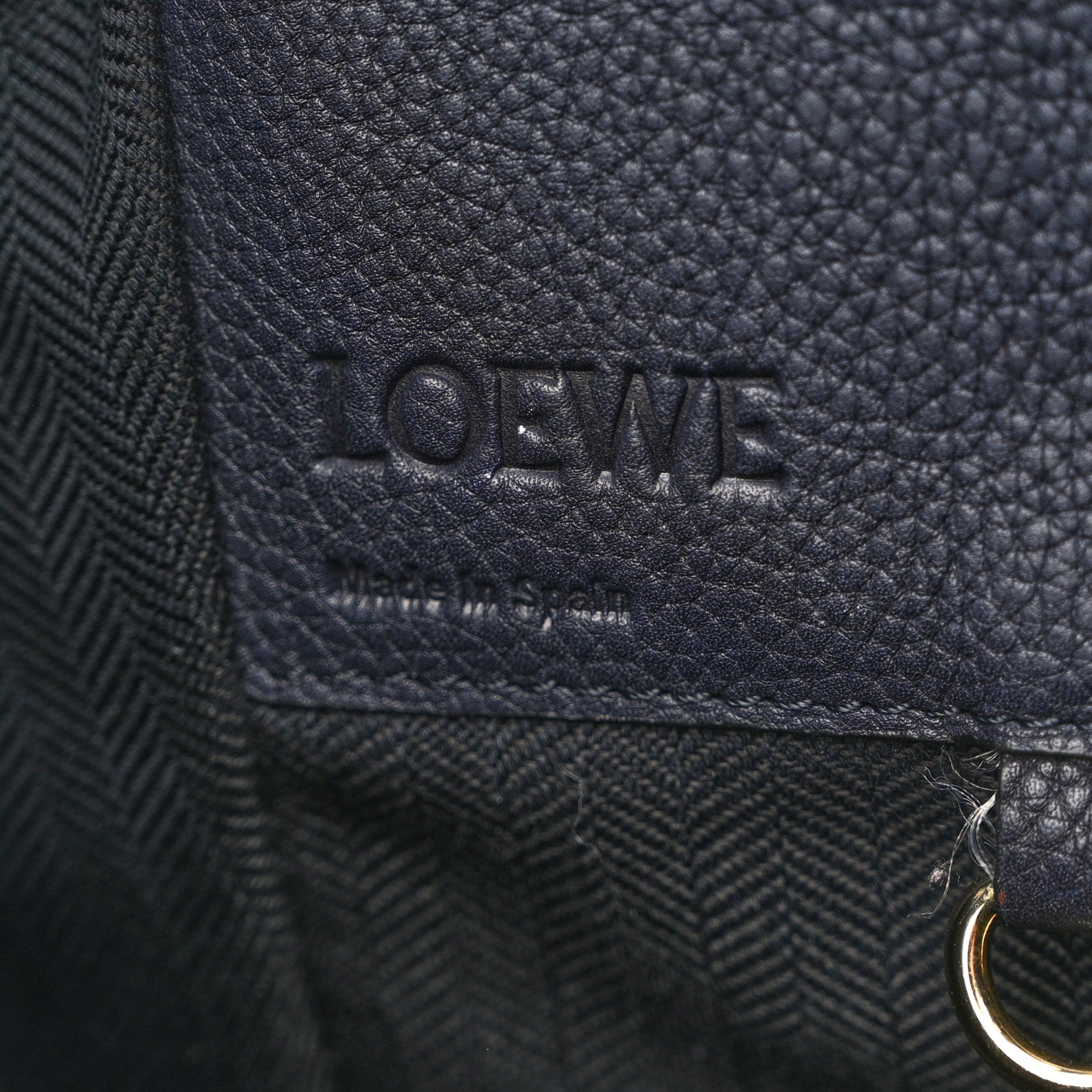 Loewe Calfskin Small Hammock Shoulder Bag Midnight Blue Black 6 of 10