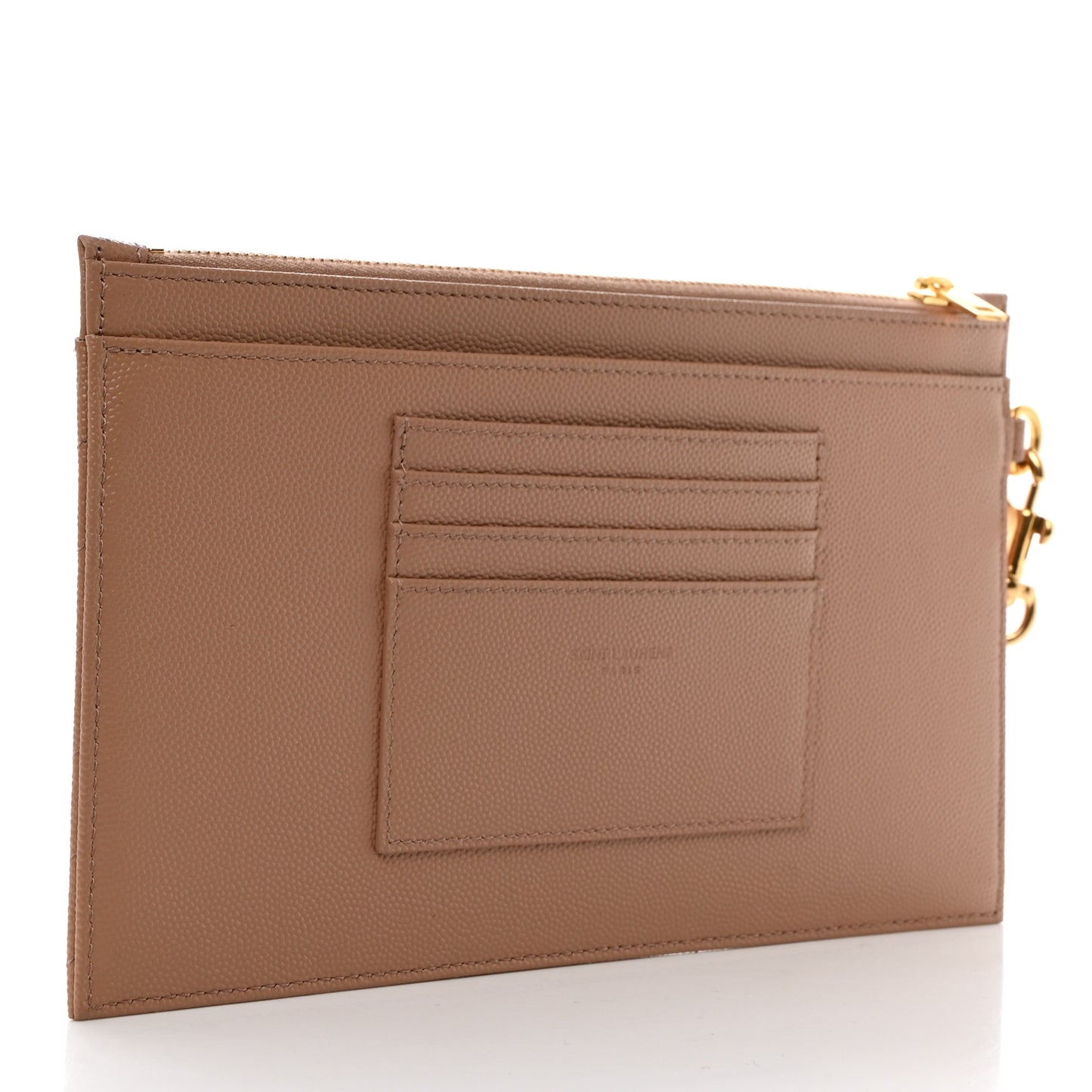 Grain De Poudre Chevron Monogram Large Bill Pouch Vintage Peach