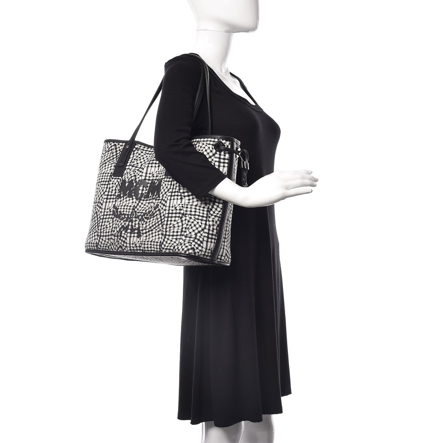Visetos Medium Liz Reversible Shopper Tote Black