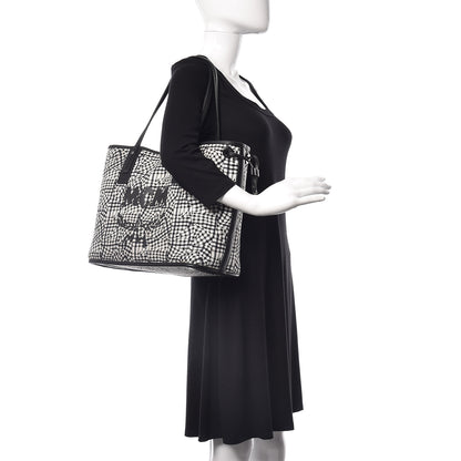 MCM Visetos Medium Liz Reversible Shopper Tote Black 3 of 22