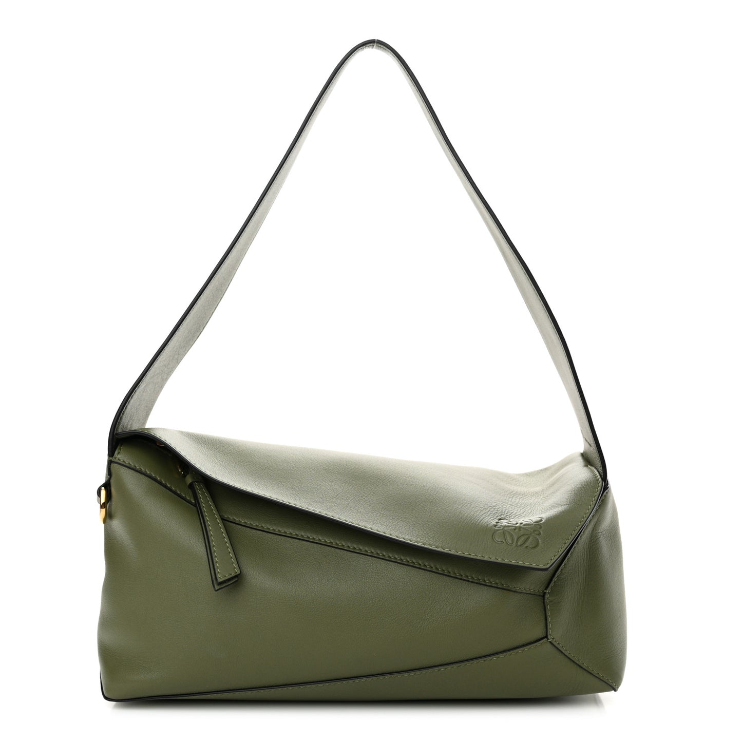 Calfskin Puzzle Hobo Avocado