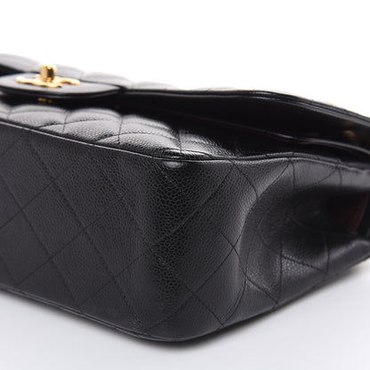 Chanel Caviar Quilted Jumbo Double Flap Black 9 of 13