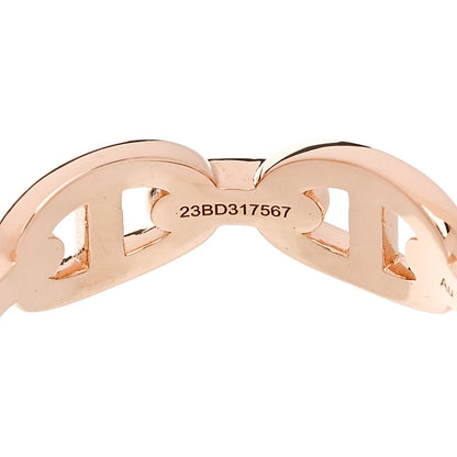 Hermes 18K Rose Gold PM Chaine d'Ancre Enchainee Ring 52 6 6 of 7