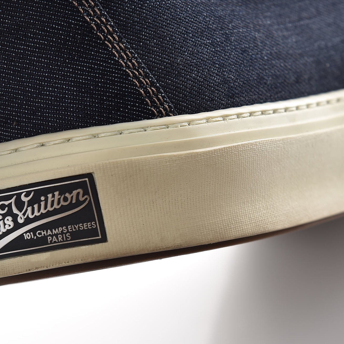 Calfskin Denim High Top Sneakers 11