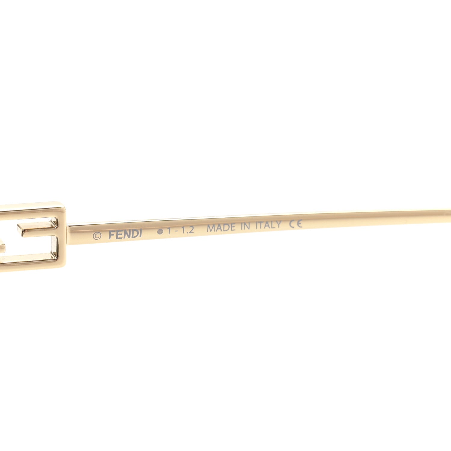 Fendi Metal Square Sunglasses FE40013U Gold Brown 5 of 10