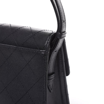 Chanel Caviar Diamond Stitched Square Flap So Black 12 of 15