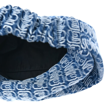 Alexander Wang Jacquard Denim Monogram Small Scrunchie Bag Vintage Indigo 5 of 8