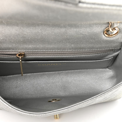 Chanel Iridescent Calfskin Quilted Mini Rectangular Flap Silver 8 of 11