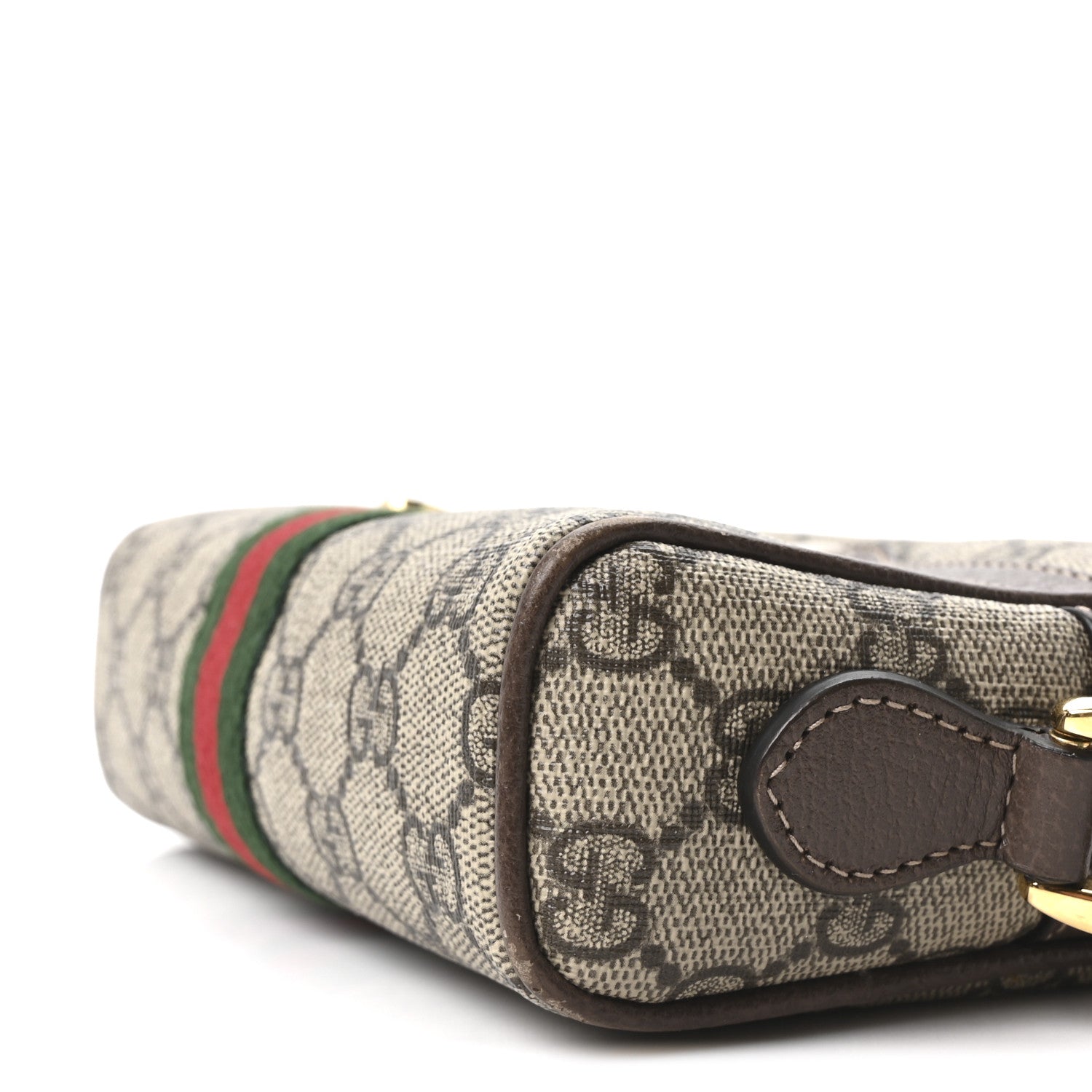 Gucci GG Supreme Monogram Web Mini Ophidia Shoulder Bag Brown 10 of 11