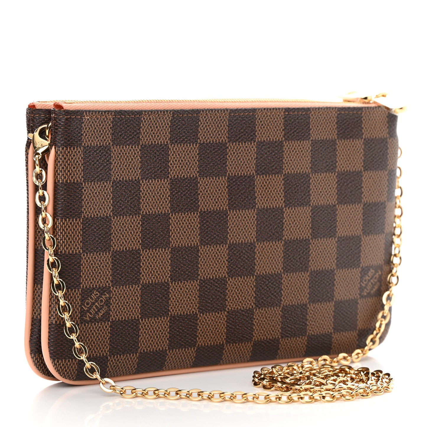 Damier Ebene Double Zip Pochette
