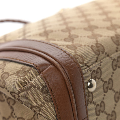 Gucci Monogram Cellarius Calfskin Small Bella Top Handle Bag Beige Ebony Cuir 9 of 11