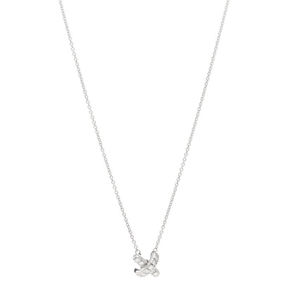 Tiffany Platinum Diamond Cross Stitch Pendant Necklace 1 of 4