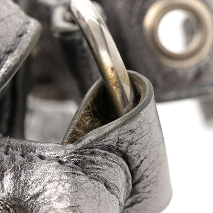 Balenciaga Agneau Arena Crystal Neo Cagole Handbag XS Silver 12 of 12