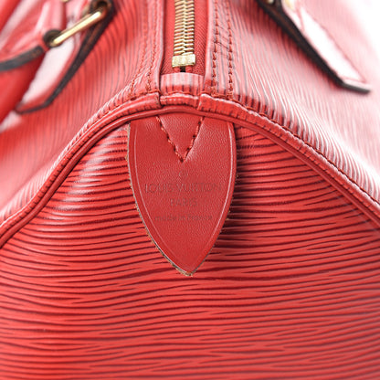 Louis Vuitton Epi Speedy 25 Castillan Red 7 of 11