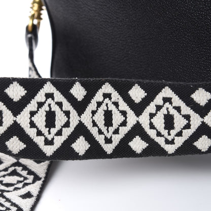 Miu Miu Goatskin Madras Crossbody Bag Black 10 of 10
