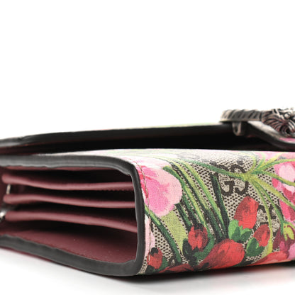 Gucci GG Supreme Monogram Blooms Mini Dionysus Chain Wallet Beige Multicolor Dry Rose 8 of 9