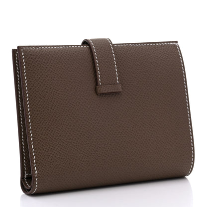 Hermes Epsom Bearn Compact Wallet Etoupe 3 of 8