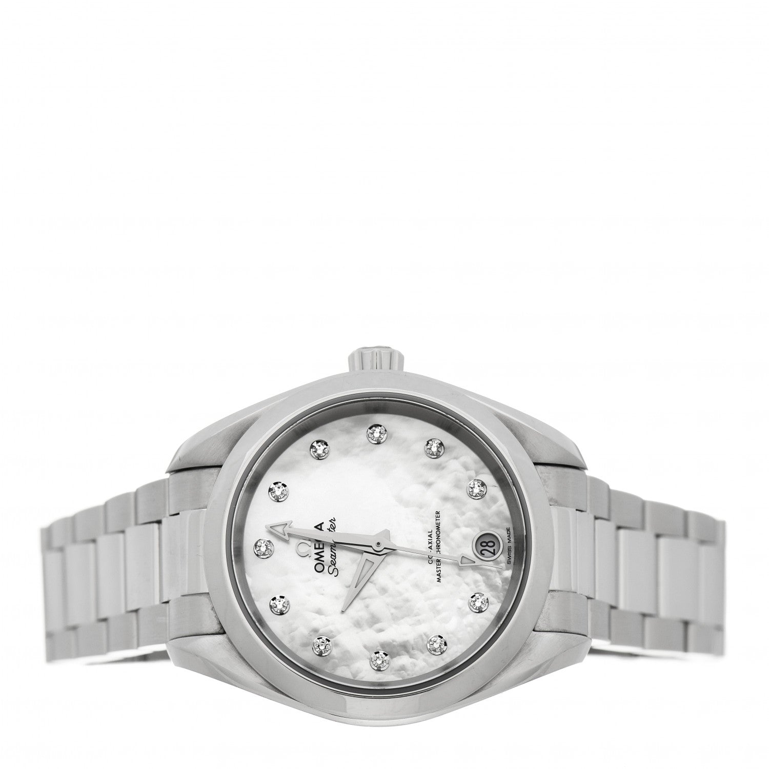 Omega Stainless Steel Diamond Mother of Pearl 34mm Seamaster Aqua Terra Co-Axial Master Chronometer Automatic Watch 220.10.34.20.55.001 2 of 4