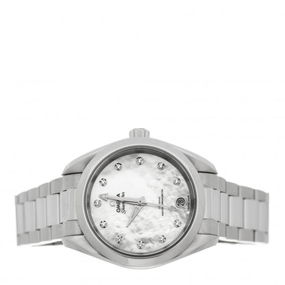Omega Stainless Steel Diamond Mother of Pearl 34mm Seamaster Aqua Terra Co-Axial Master Chronometer Automatic Watch 220.10.34.20.55.001 2 of 4