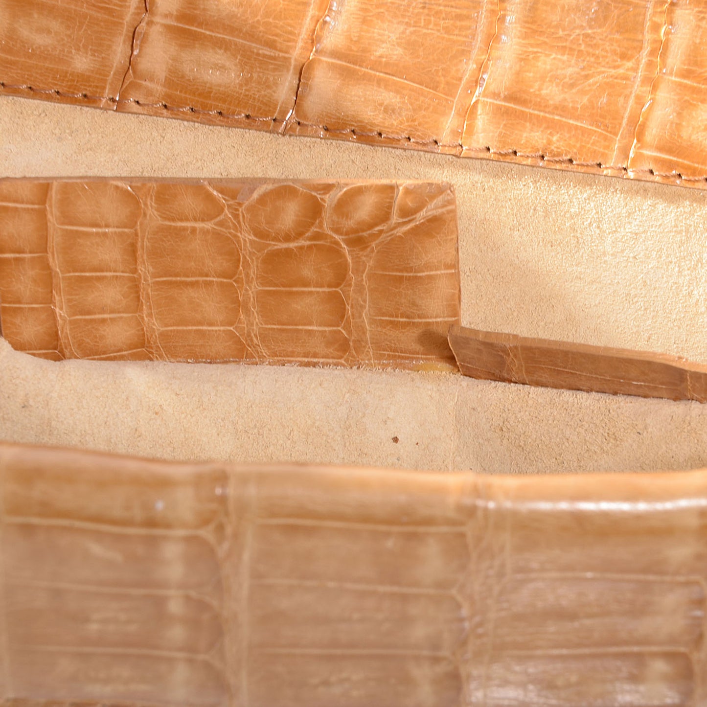 Crocodile Clutch Beige