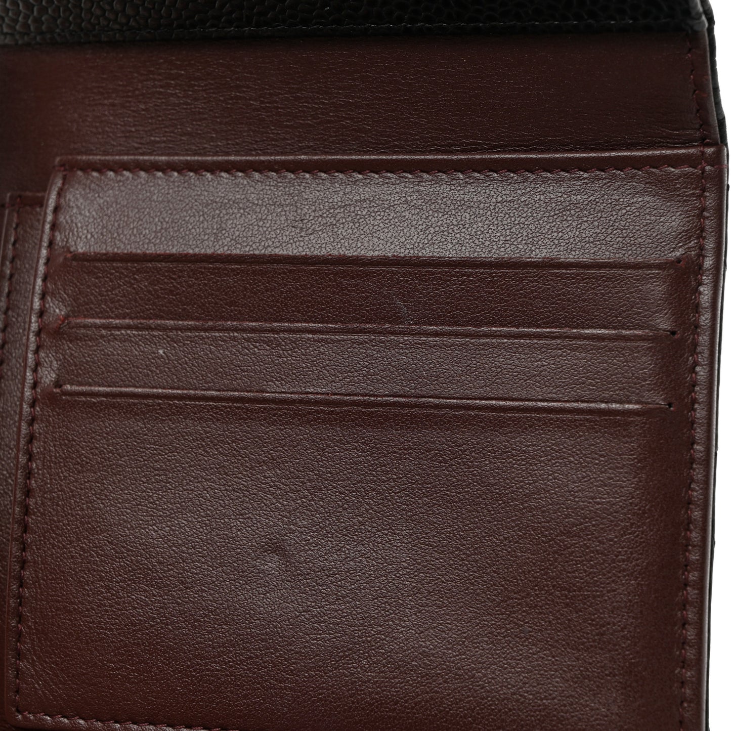 Caviar Quilted Compact Flap Wallet Black