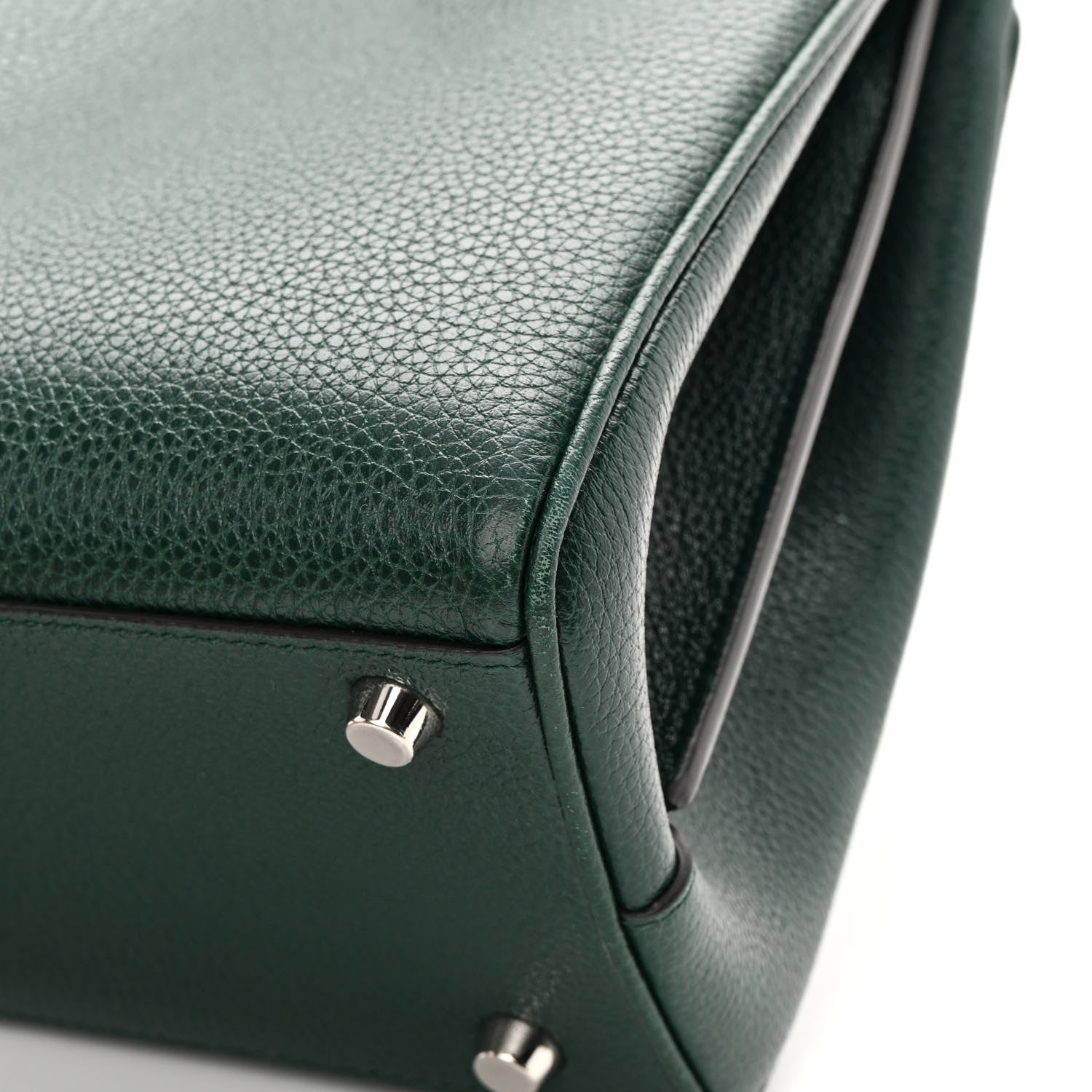 Gucci Grainy Calfskin Small Zumi Top Handle Bag Vintage Green 12 of 22